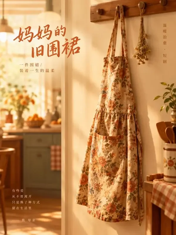 短剧《妈妈的旧围裙》封面海报